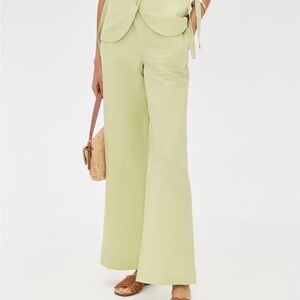 Aligne Linen Trouser Green
